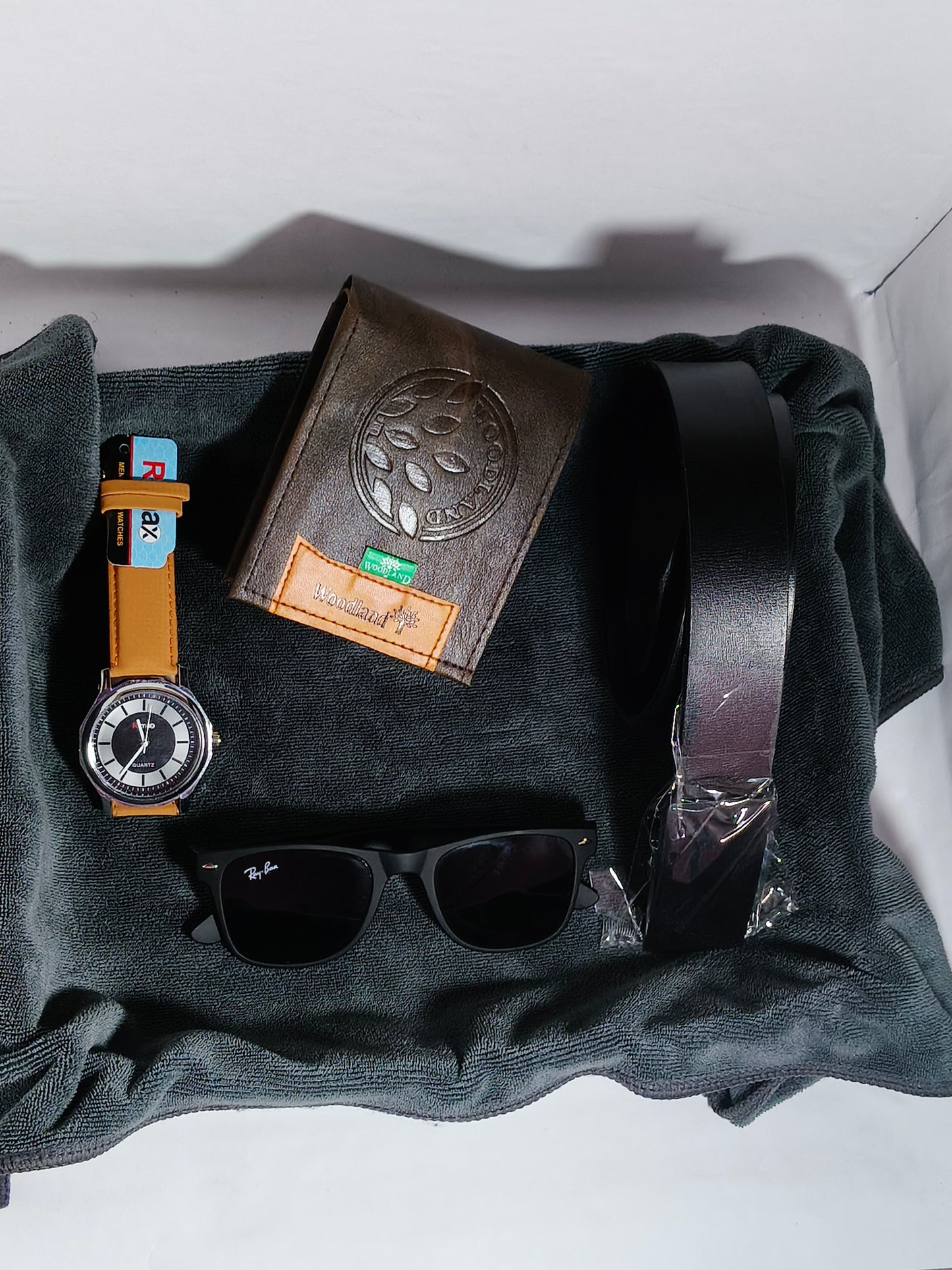Elite Men’s Gift Set – Watch, Belt, Wallet & Sunglasses