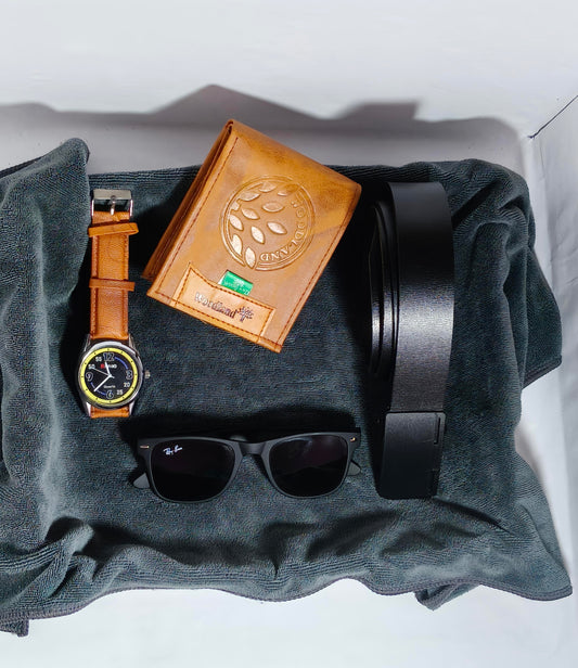 Men’s Ultimate Style Kit – Watch, Belt, Wallet & Sunglasses